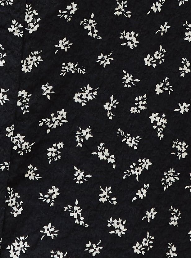 GINGER Floral Print Mini Skater Dress