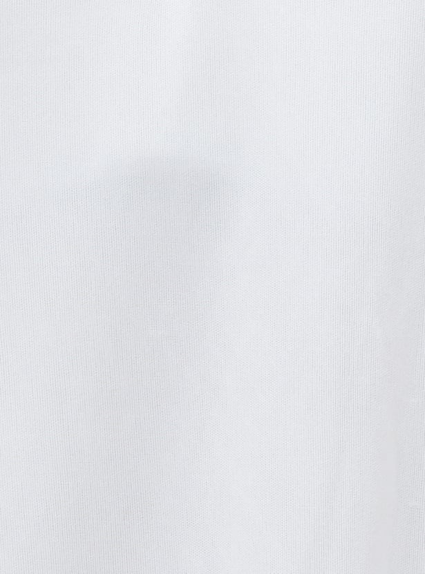 COLOUR ME Embriodered Belted A-Line Dress with Inner