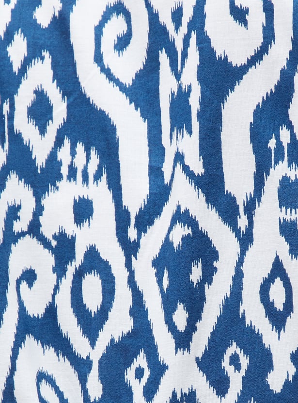 COLOUR ME Ikat Print Midi Dress with Belt