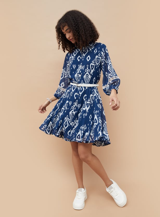 COLOUR ME Printed Shirt Dress