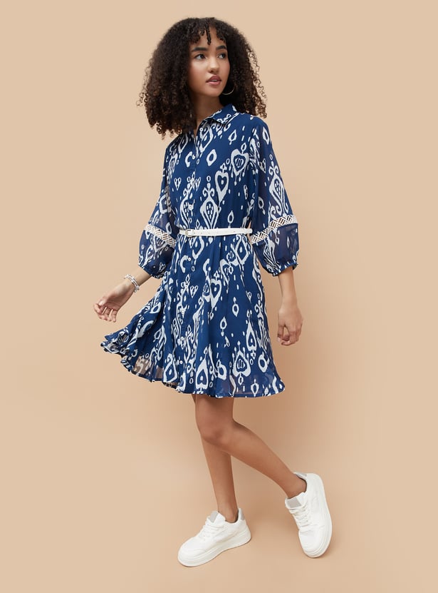 COLOUR ME Printed Shirt Dress
