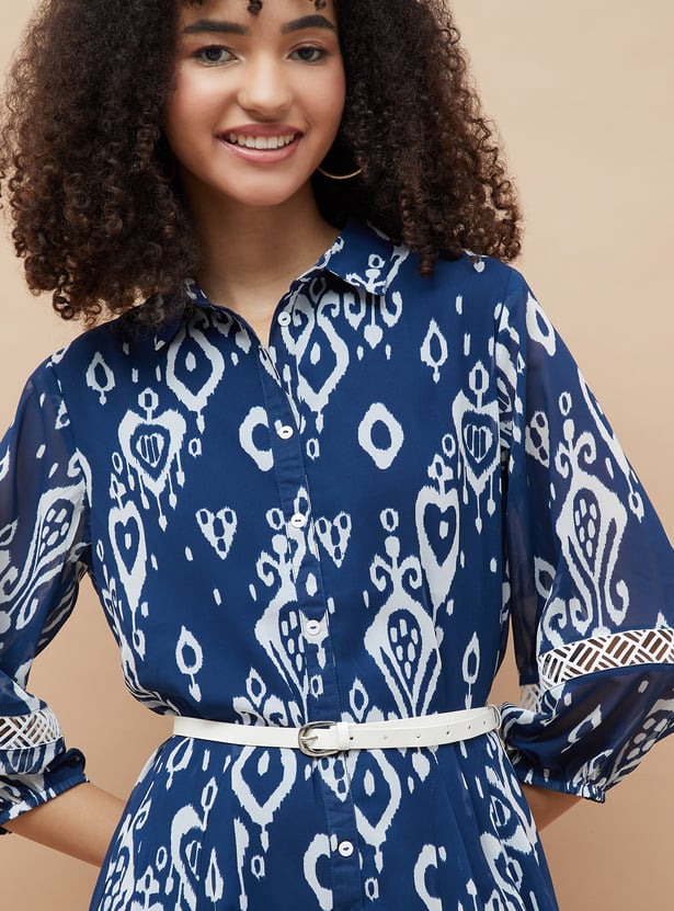 COLOUR ME Printed Shirt Dress