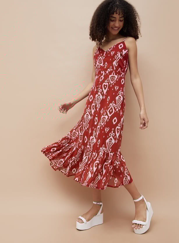 COLOUR ME Printed A-line Dress