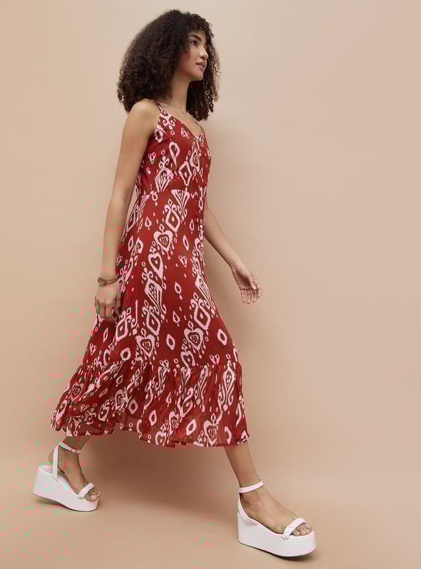 COLOUR ME Printed A-line Dress