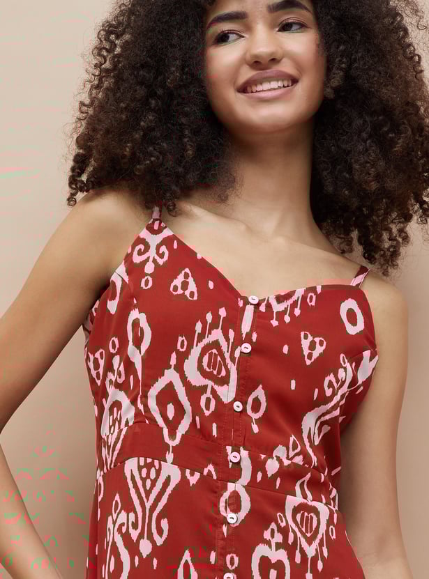 COLOUR ME Printed A-line Dress