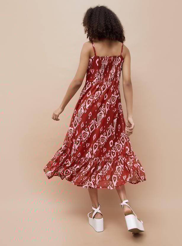 COLOUR ME Printed A-line Dress