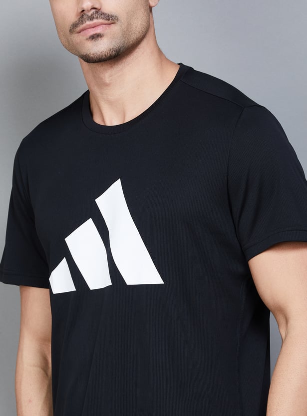 Buy ADIDAS Logo Print Regular Fit T-shirt from Adidas at just INR