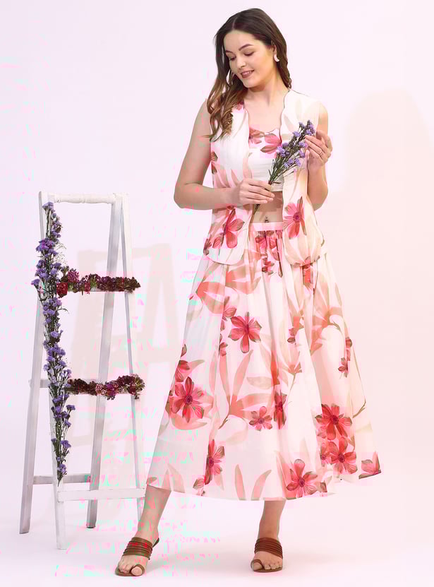 W Floral Print Co-Ords Set with Jacket