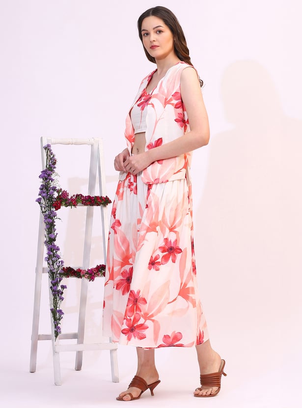 W Floral Print Co-Ords Set with Jacket