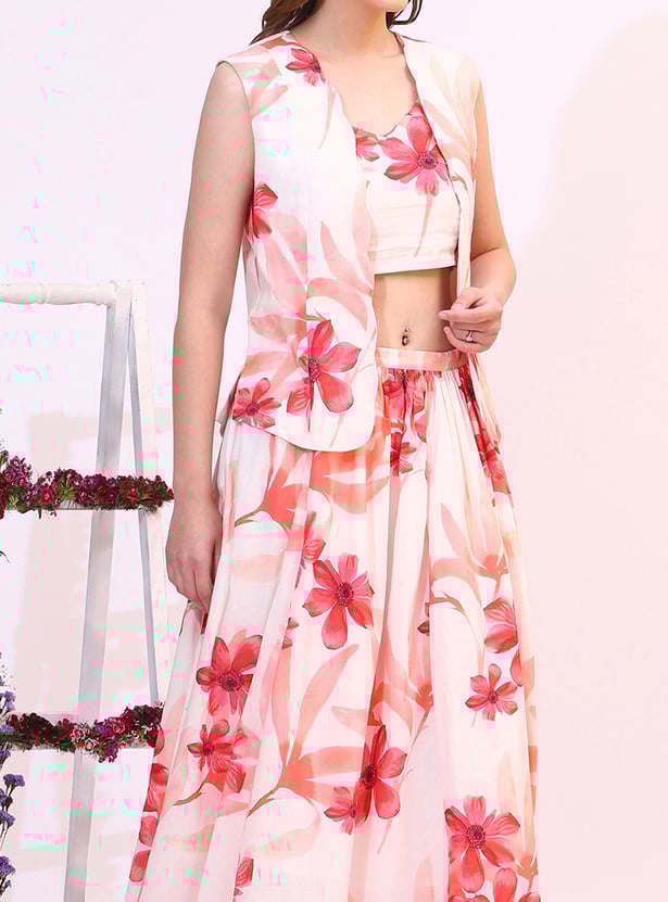 W Floral Print Co-Ords Set with Jacket