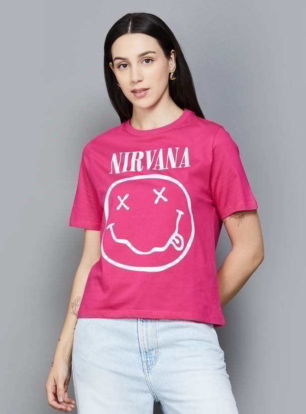 Nirvana T Shirt H Pink Nirvana T Shirt H Nirvana-do Everpress