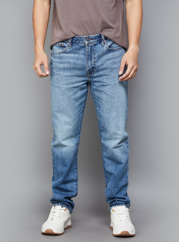 AMERICAN EAGLE Stonewashed Slim Straight Jeans