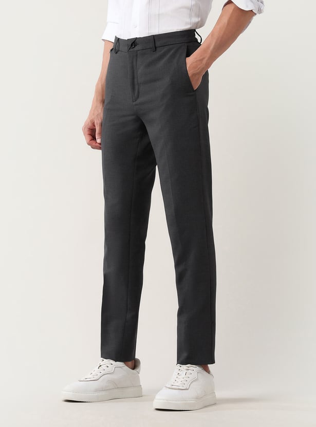 Buy ARROW Autoflex Solid Slim Fit Formal Trousers from Arrow at