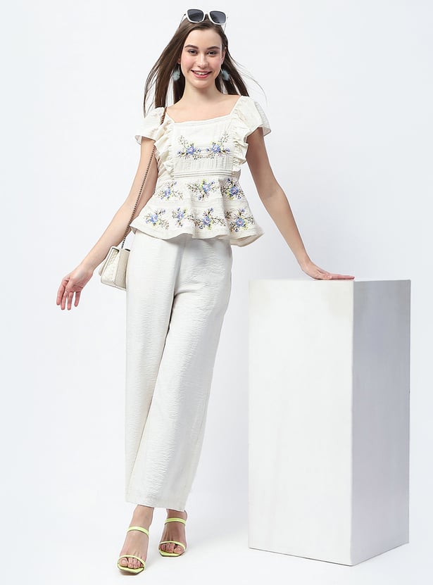 MADAME Embroidered Co-Ord Set