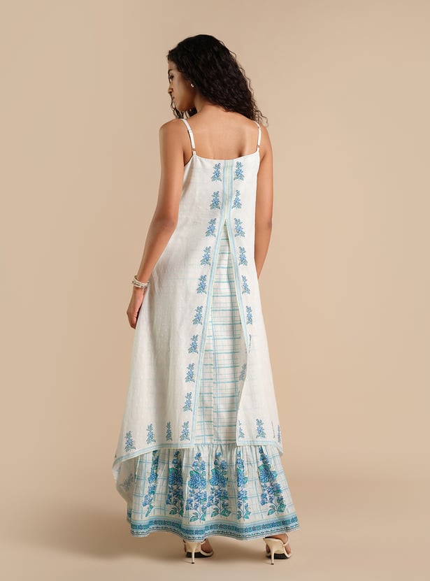 GLOBAL DESI Floral Print Layered Maxi Dress