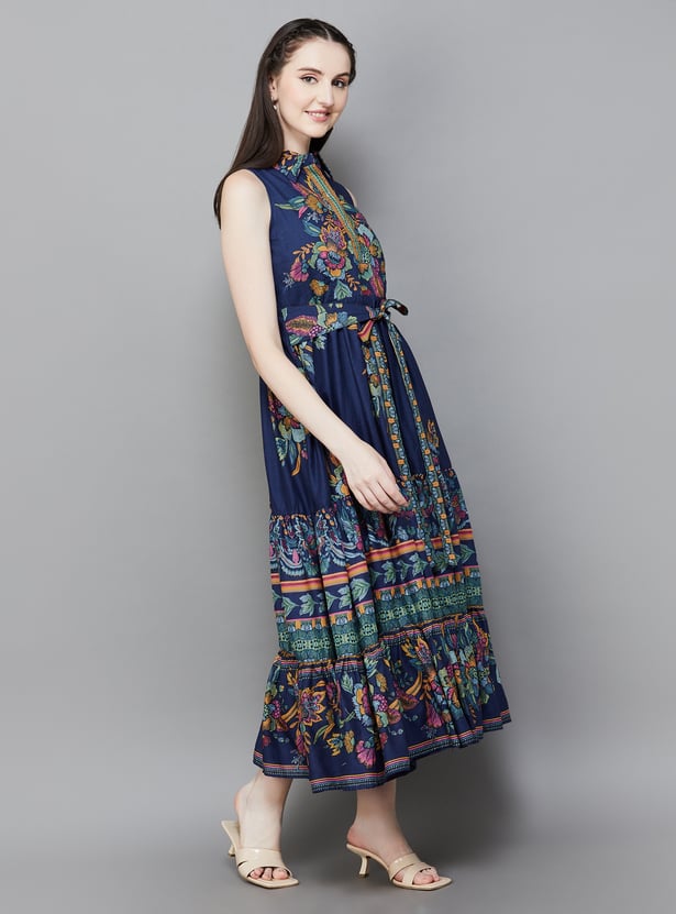 BIBA Floral Print A-line Dress