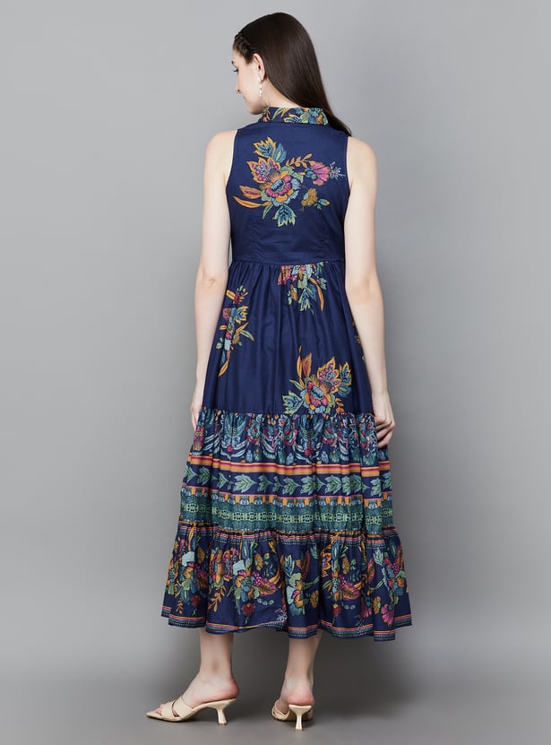 BIBA Floral Print A-line Dress