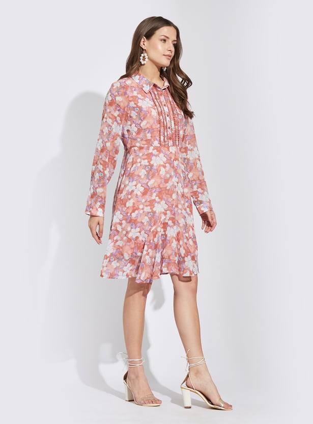 LATIN QUARTERS Floral Print A-line Dress