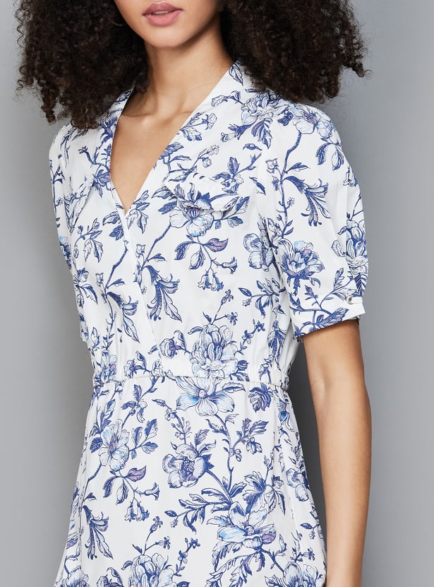 LATIN QUARTERS Floral Print A-Line Dress
