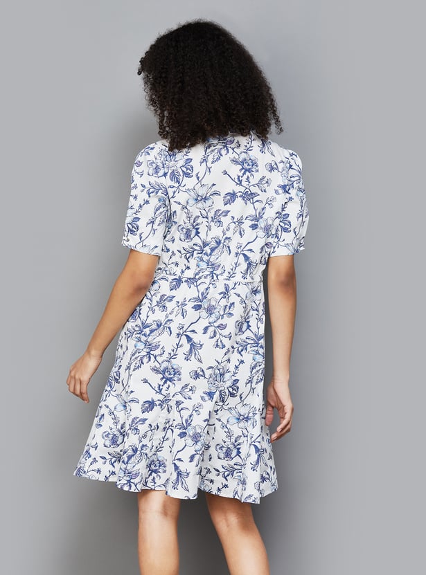 LATIN QUARTERS Floral Print A-Line Dress