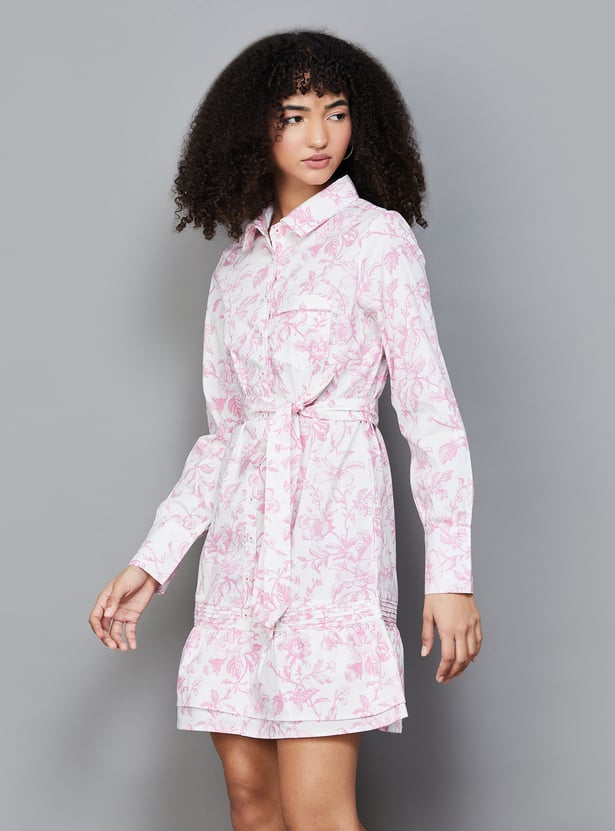 LATIN QUARTERS Floral Printed Shirt Dress