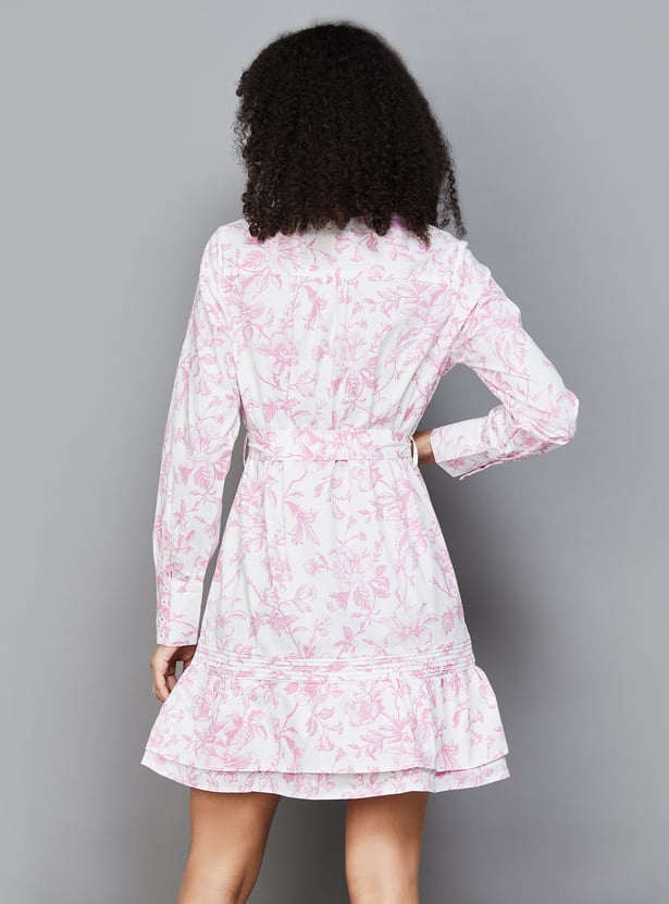 LATIN QUARTERS Floral Printed Shirt Dress