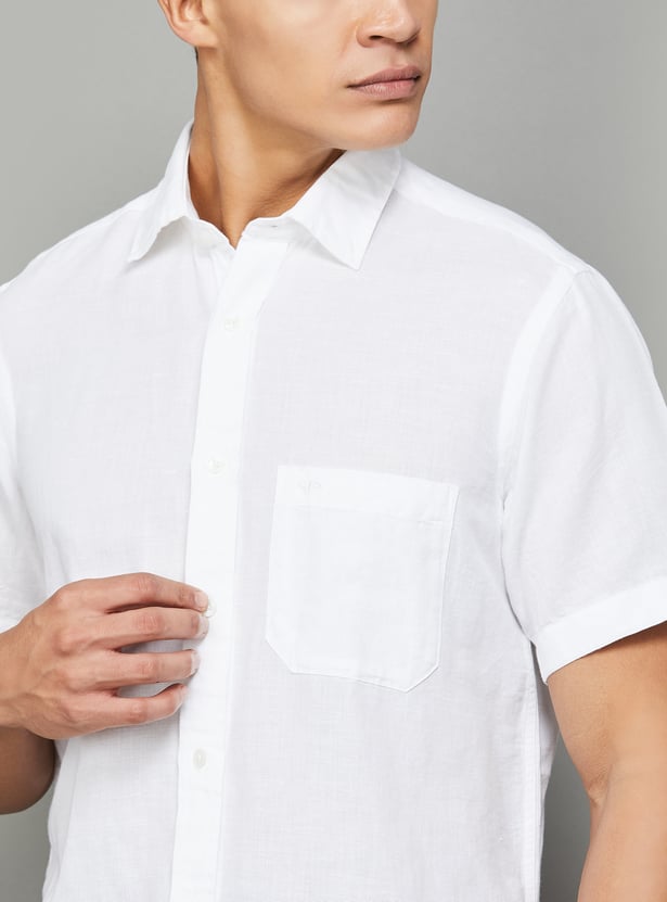 Buy COLORPLUS Solid Regular Fit Casual Shirt from Colorplus at just INR ...