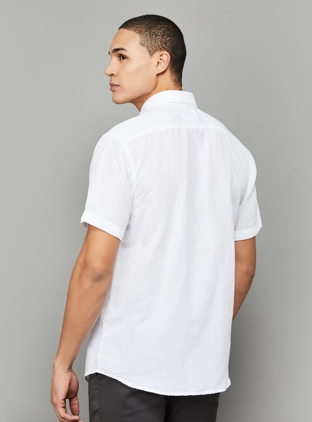 Buy COLORPLUS Solid Regular Fit Casual Shirt from Colorplus at just INR ...