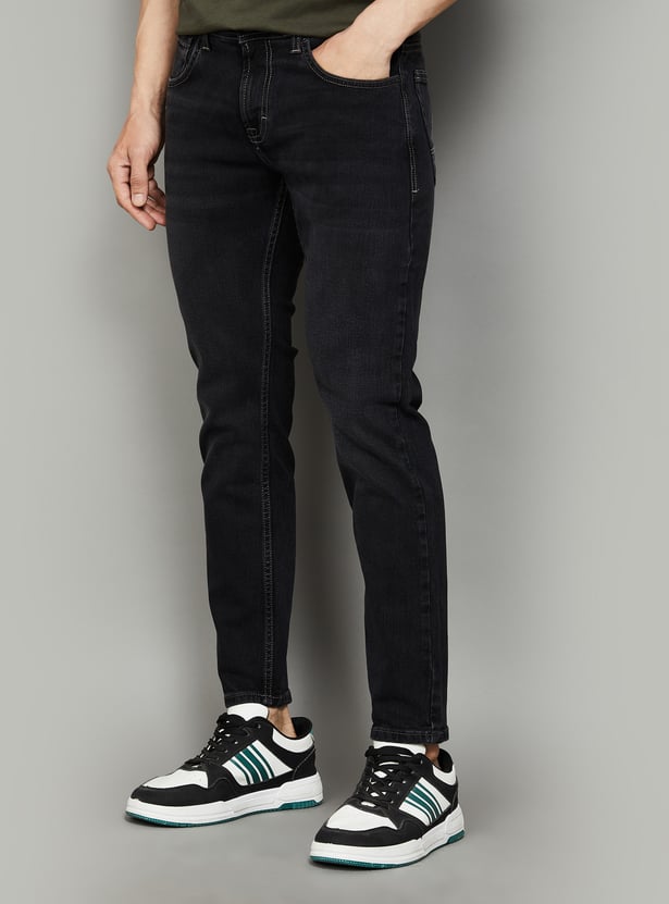 Buy SPYKAR Washed Kano Jeans (Slim Tapered) from Spykar at just