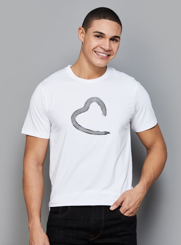 Buy BEING HUMAN Embellished T-shirt from Being Human at just INR