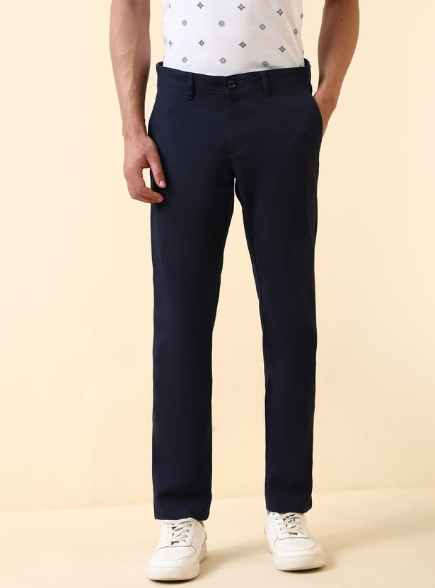 Buy ALLEN SOLLY Solid Slim Fit Trousers from Allen Solly at just INR 2849.0