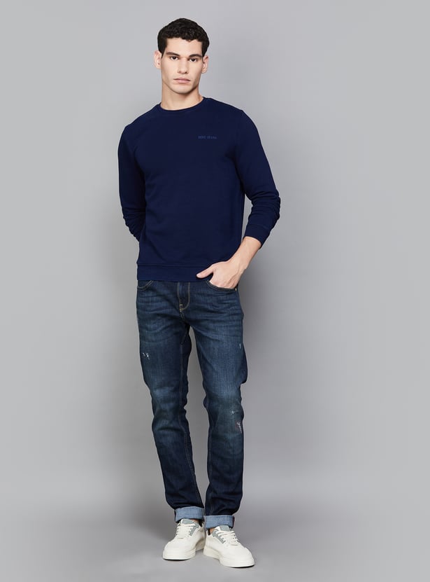 Sweat-shirt à Col Rond Pepe Jeans Davide Pour Garçon - Coupe Décontractée Et Logo Sur La Poitrine