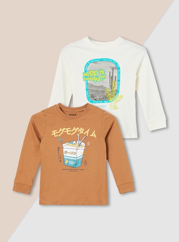 Boys Printed T-shirts - Pack of 2