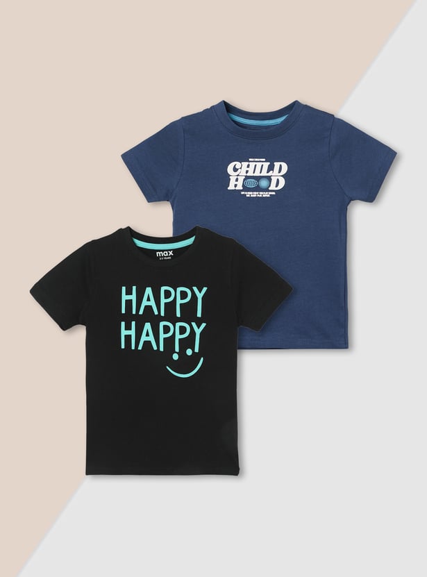 Boys Printed T-shirt - Pack of 2