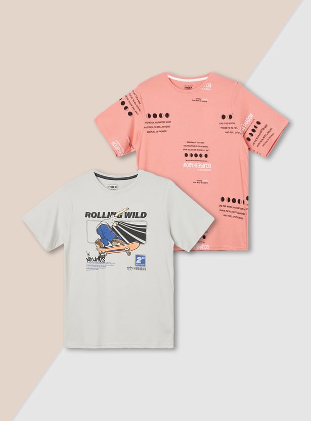 Girls Printed T-shirt - Pack of 2