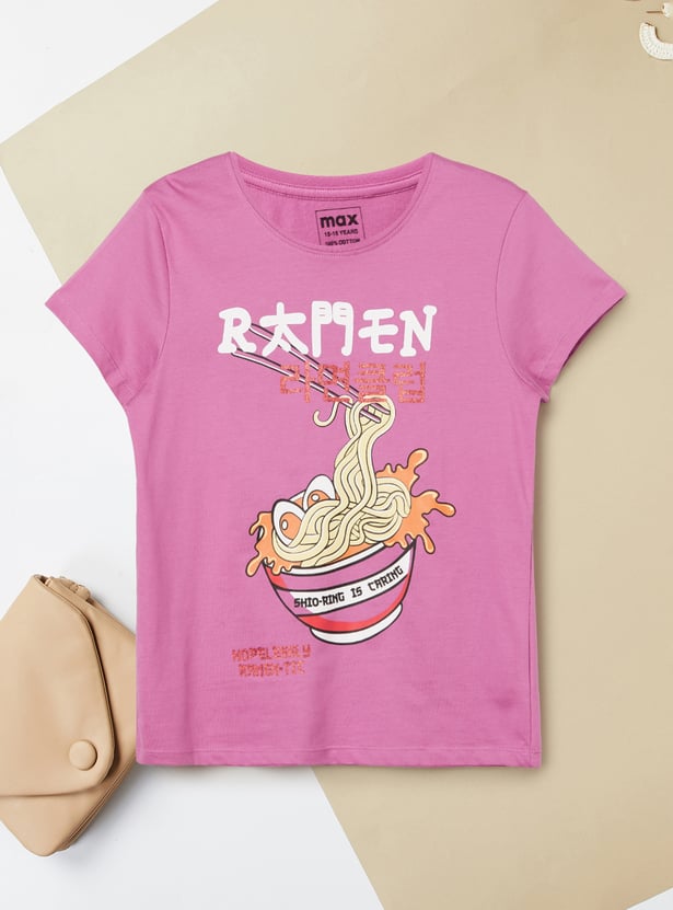 Girls Printed T-shirt - Pack of 2