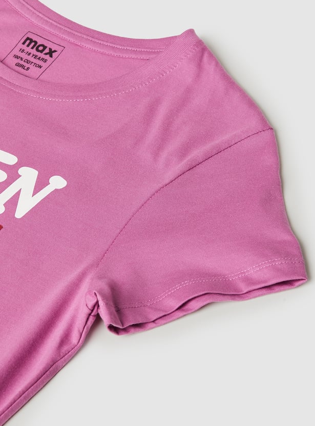 Girls Printed T-shirt - Pack of 2