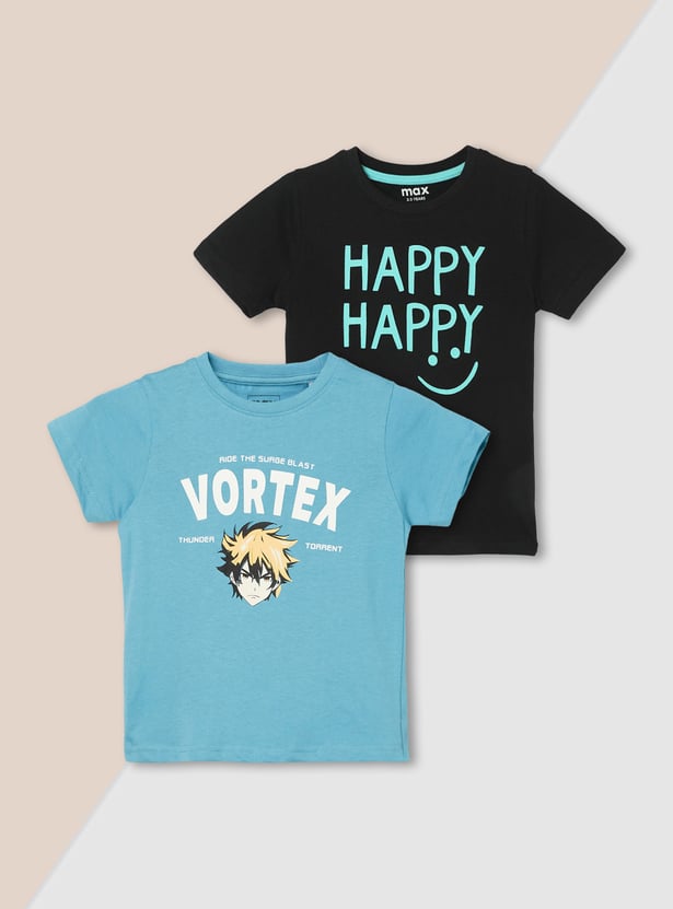 Boys Printed T-shirt - Pack of 2