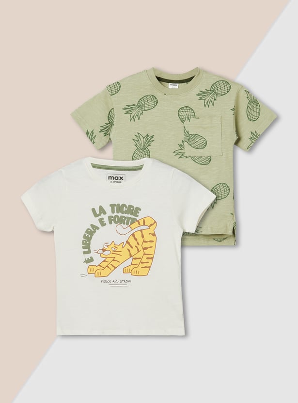 Boys Printed T-shirts - Pack of 2