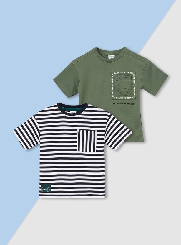 Boys Assorted T-shirt - Pack of 2