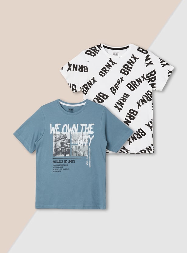 Boys Printed T-shirt - Pack of 2