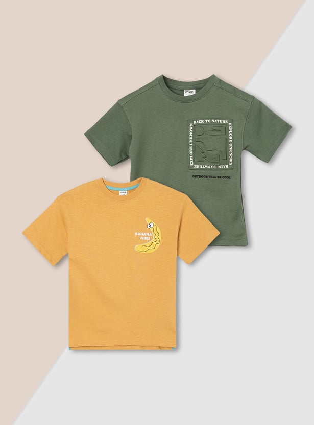 Boys Printed T-shirt - Pack of 2