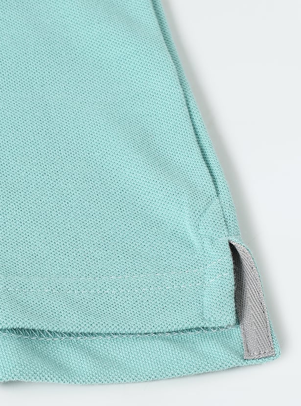 Boys Textured Polo T-shirts - Pack of 2