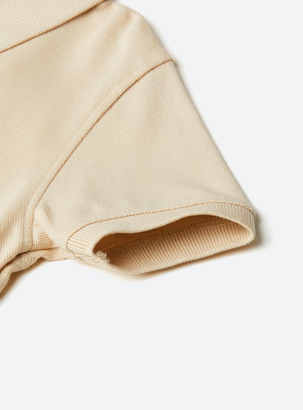 Boys Textured Polo T-shirts - Pack of 2