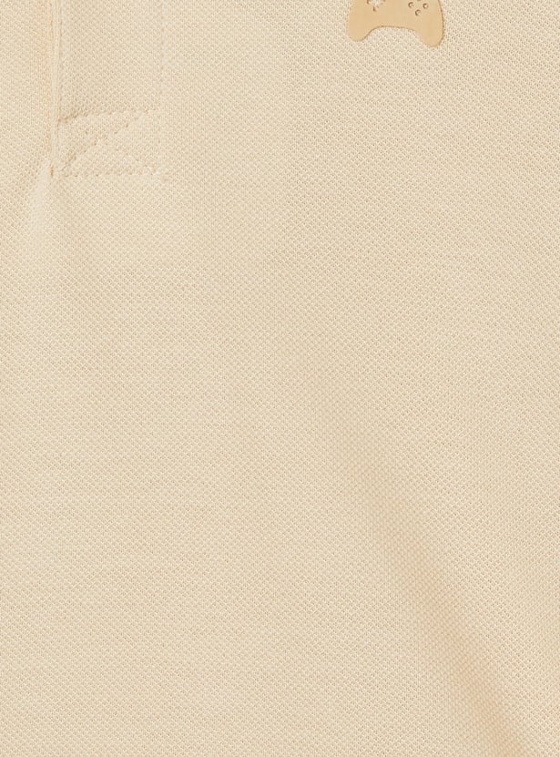 Boys Textured Polo T-shirts - Pack of 2