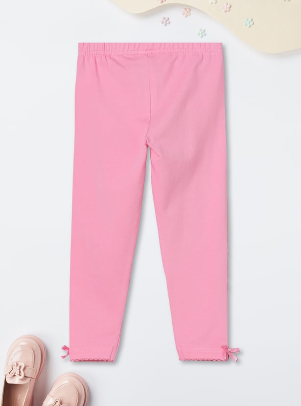 Girls Solid Leggings - Pack of 2