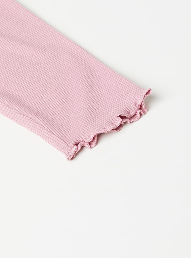 Girls Solid Leggings - Pack of 2