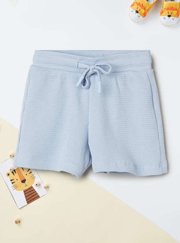 Girls Textured Shorts - Pack of 2