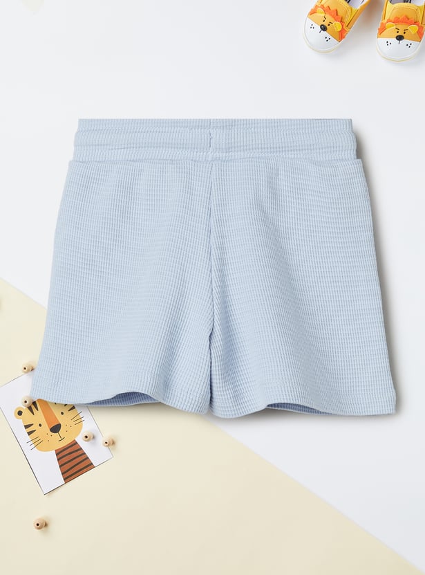 Girls Textured Shorts - Pack of 2