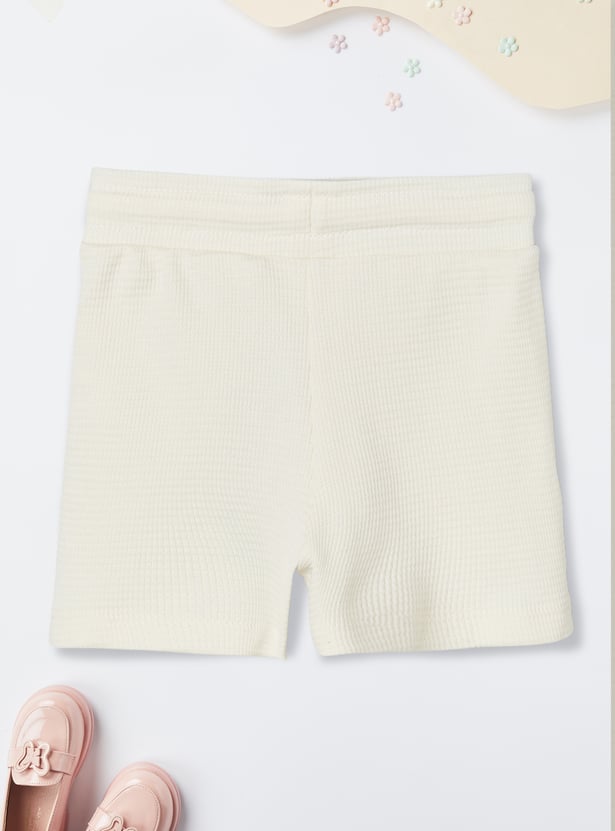 Girls Textured Shorts - Pack of 2